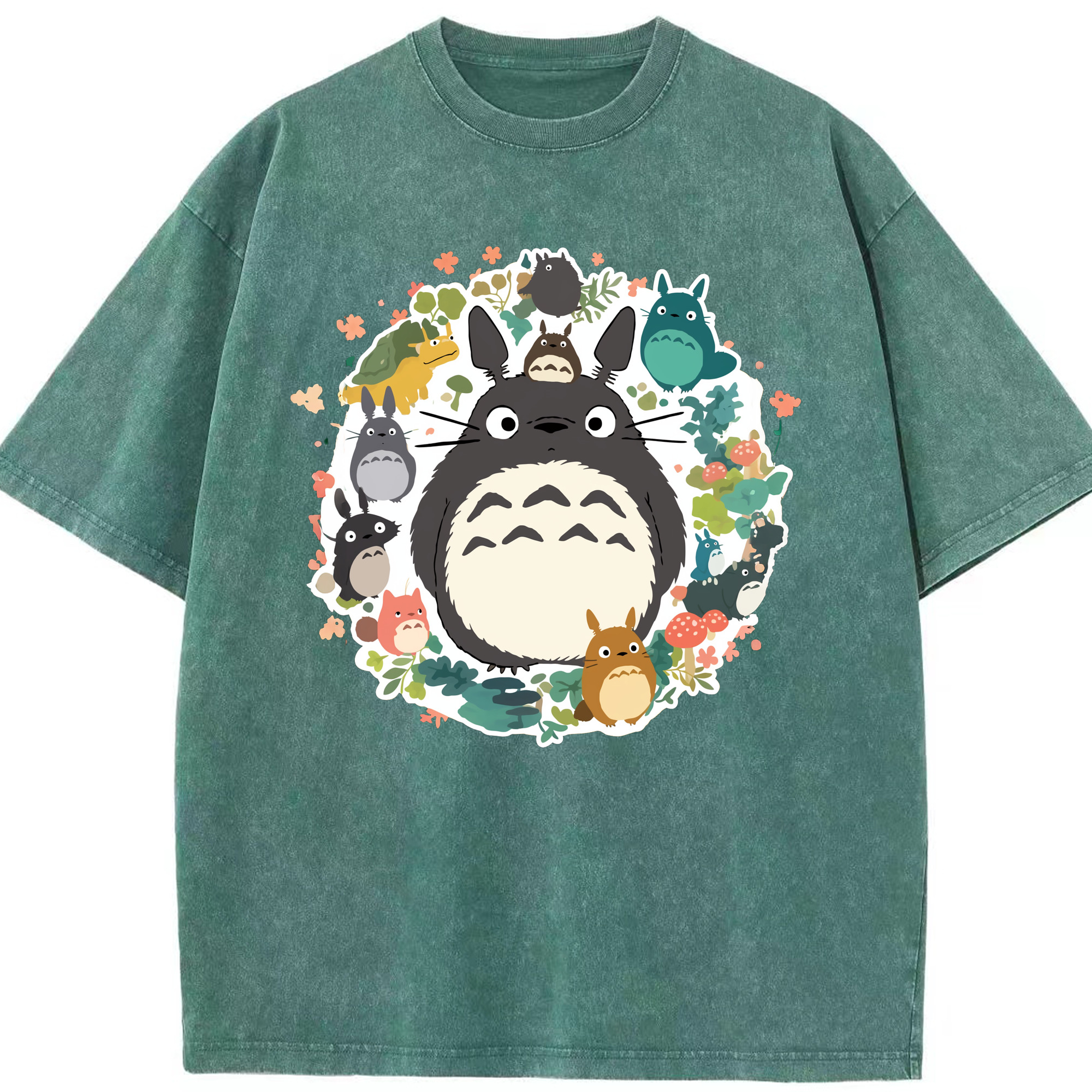 （画像用） となりのトトロ 草壁メイ 草壁サツキ My Neighbor Totoro Satsuki Kusakabe Mei Kusakabe 綿100% ヴィンテージ風 半袖Tシャツ（フロントプリント）